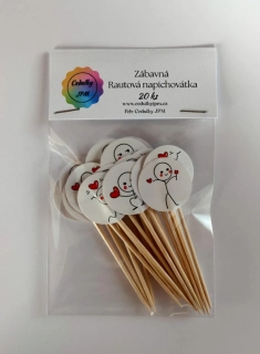 Rautové zápichy  - sada  mix 20 ks postavičky