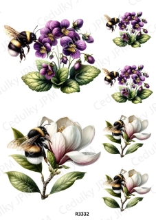 Rýžový a Soft  papír  A4 pro decoupage- R03332