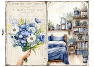 Rýžový a Soft papír A4 pro decoupage- R03504