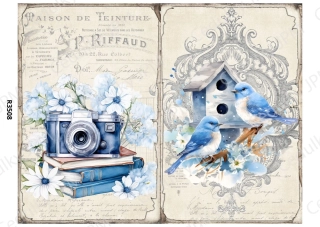 Rýžový a Soft  papír  A4 pro decoupage- R03508