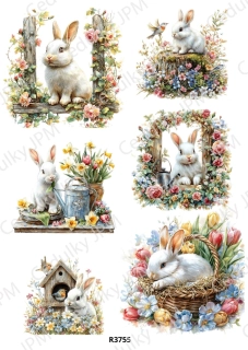 Rýžový a Soft papír A4 pro decoupage- R03755