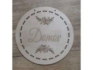 Šablona na věnec - Kruh- DOMOV