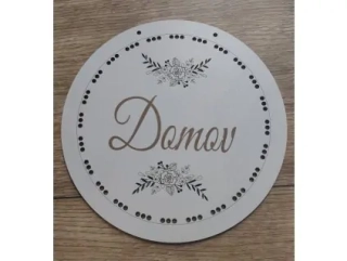 Šablona na věnec - Kruh- DOMOV