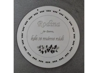 Šablona pro pletení věnce Rodina je tam kde se máme rádi