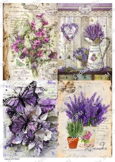 Rýžový a Soft  papír  A4 pro decoupage - R0031