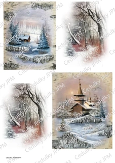Rýžový a Soft  papír  A4 pro decoupage - R0044