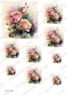 Rýžový a Soft  papír  A4 pro decoupage - R0060